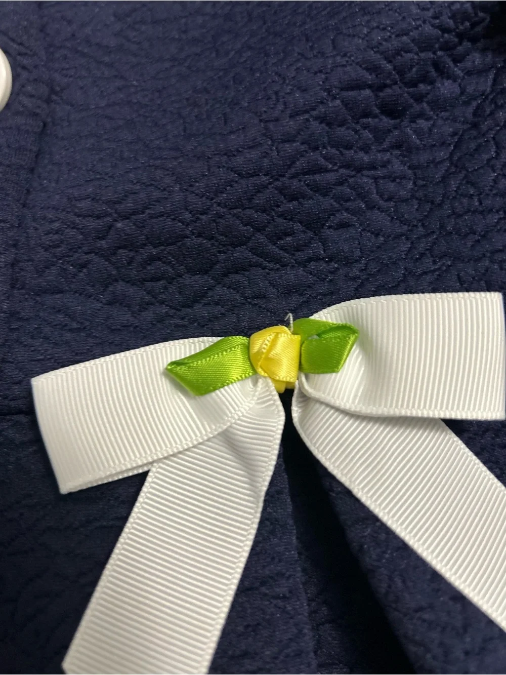 Bonnie Jean Navy Coat w Bows.    Size 3T. NWT